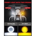 thumbnail image 4 of GHSDFBB 1157 LED Motorcycle Turn Signals 2" Bullet Front Rear Turn Signals Lens Covers Kit Compatible for 1986-2024 Harley Touring Street Glide Dyna Sportster Softail Electra Road Glide Iron 883, 4 of 7