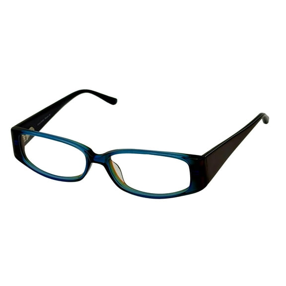 Laura Ashley Womens Brooke Rectangle Plastic Eyeglass Frames Coco Bleu 50mm