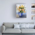 thumbnail image 3 of Tanis Bula 'Yellow Roses in Blue Vase' Canvas Art, 3 of 3