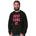 thumbnail image 5 of Breast Cancer Awareness Just Cure It Women's Long Sleeve T Shirt Brisco Brands S, 5 of 6