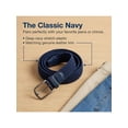 thumbnail image 3 of CTM  Braided Stretch Belt Silver Buckle Adjustable Elastic (Men), 3 of 7