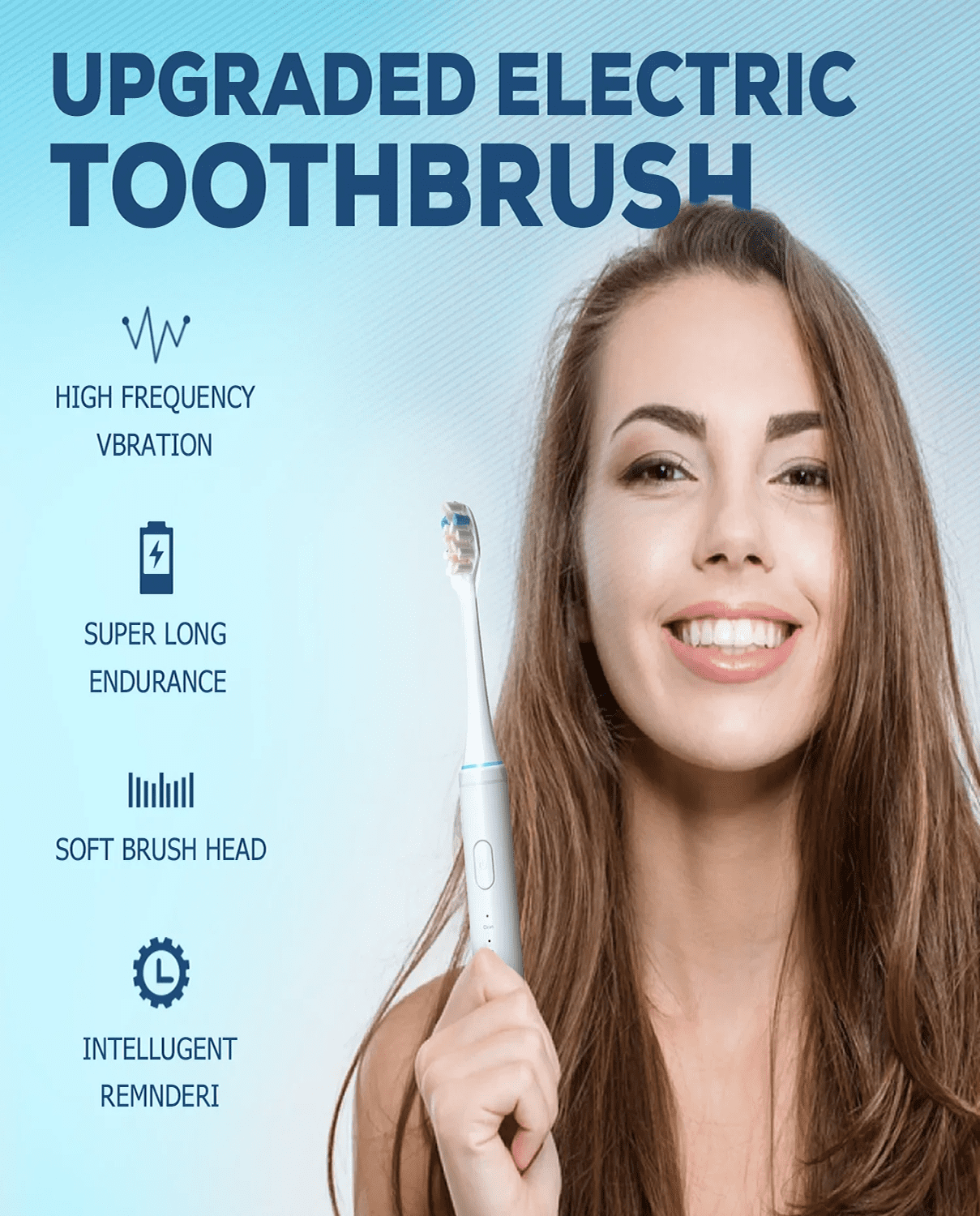 Karenow Electric Toothbrush, 8 Brush Heads, 4 Modes, One Charge for 60 Days, 40000 VPM Rechargeable Power Toothbrush, IPX7 Waterproof Electric Toothbrush for Adults
