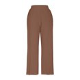 thumbnail image 5 of Enjoytime Casual Pants for Women Solid Color Mid-Waist Elastic Trousers Loose Lounge Business Work Pants Khaki S, 5 of 5