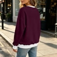 thumbnail image 4 of Chiccall Women's Fleece Crewneck Sweatshirt, Long Sleeve Loose Fit Pullover Casual Tops for Women, 4 of 9