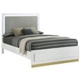 thumbnail image 3 of Caraway Wood Queen LED Panel Bed White, 3 of 7