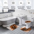 thumbnail image 5 of Blue Marble Bath Mat 3 Piece Bathroom Rug Set, Modern Ombre Abstract Ink Painting Art Non Slip Bath Rug Contour Mat and Toilet Lid Cover, Absorbent Shower Mats Soft Bath Rugs and Mats Sets, 5 of 8