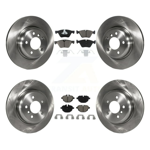 CMX Front Rear Disc Brake Rotors and Ceramic Pads Kit for Car BMW 528i xDrive Without Performance Brakes with 330mm Diameter Rotor K8C-101279
