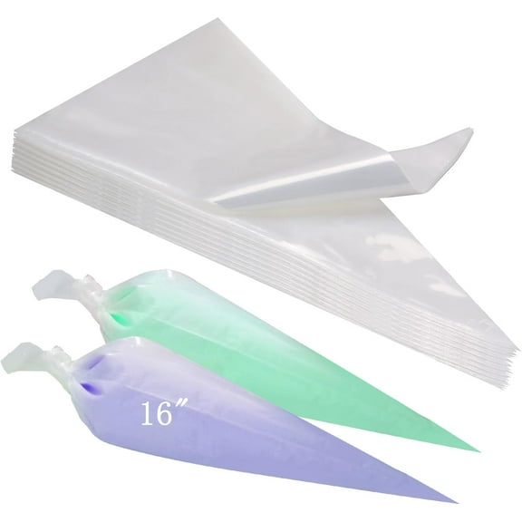 100 Pcs Piping Bags Disposable Thick Tipless Pastry Bags Icing Frosting Bags for Baking Cookies Cupcake Decorating Supplies