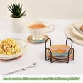 thumbnail image 5 of Yayeee 6 PCS Drink Coasters with Holder Set Woven Absorbent Round Tabletop Hot Pad, Goldfish, 5 of 7