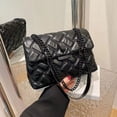 thumbnail image 4 of Bolso de mano de estilo moderno, sencillo, de PU, tipo mensajero, para uso diario, con rombos, para mujer, 4 of 5