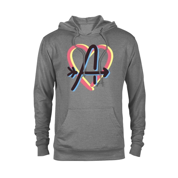 Marvel Avengers Heart Valentine’s Day - Pullover Hoodie for Adults – Customized-Graphite Heather
