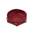 thumbnail image 2 of Gallickan Leather Storage Tray, Faux Leather Organizer Box, Foldable Tray, Multipurpose Tray, Desk Vanity Entryway Organizer for Keys Jewelry and Small Items, Red, 2 of 6