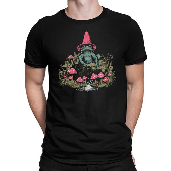 Frog And Mushroom Graphic Shirt T-shirt Men's
