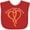 Red, variant on Inktastic Leukemia Awareness with Orange Ribbon Heart Boys or Girls Baby Bib