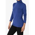 thumbnail image 3 of TheMogan Women's PLUS Essential Soft Jersey Ruched Turtle Neck Long Sleeve Slim Fit Top, 3 of 7