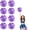 Colorful+Purple, variant on 8 Pack Cheerleading pom poms,Cheer pom poms Sports Dance Cheer Plastic Pom Poms Cheerleading for Sports Team Spirit Cheering (Colorful+Blue)