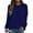Blue, variant on Fall Sweatshirts for Women, Women's Casual Crewneck Sweatshirt - Soft Loose Fit for Everyday Womens Sweatshirt Red S