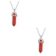 thumbnail image 2 of maskred Hexagon Column Charm Findings Handmade Holiday Hanging Pendants Crystal Necklace Earring Keychains Decorations Red Pattern Color 2Set, 2 of 6