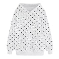thumbnail image 5 of Uobin Women’s Polka Hooded Shorts Two Long Sleeve Oversized Hoodie And Matching Shorts Y2K Sweatsuits, 5 of 5
