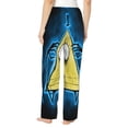 thumbnail image 3 of Bill Cipher Women's Pajama Pants Comfy Casual Loose Sleep Bottoms Pants Drawstring Wide Leg Long Lounge Pants, 3 of 8
