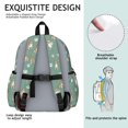 thumbnail image 5 of Chihuahua and Dog Paw Print Green Backpack for School, Cute School Bag with Adjustable Shoulder Straps and Padded Back, 13.4"x11"x4.7", 5 of 5
