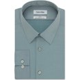 thumbnail image 1 of Calvin Klein - Camisa de vestir con botones para hombre, ajuste delgado, verde, cuello de 17 pulgadas, manga de 34 a 35 pulgadas, 1 of 1
