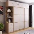 thumbnail image 3 of Dressing Table Wardrobe Drawers Wooden Clothes Storage Wardrobe Bedroom Organizer Ropero Armable De Ropa Room Furniture My Lux Decor Round, 3 of 30