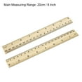 thumbnail image 2 of 20cm 8 Inch Wood Ruler 2 Scale Office Measuring Wooden Rulers 5 Pack, 2 of 5