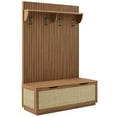 thumbnail image 2 of Modway Soma Fluted 3-in-1 Hall Tree With Storage Bench and Coat Rack in Walnut, 2 of 9