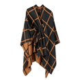 thumbnail image 1 of Cape Châle Tricotée Unie pour Femmes - Enveloppe Mode Automne Hiver Confortable, 1 of 2