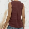 thumbnail image 6 of Ersazi Womens Tank Tops 2024 Summer Women's V Neck Sleeveless Lace Dots Shirts Blouses Vintage Elegant Tops Coffee Xl, 6 of 9