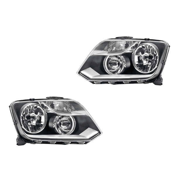 Par de FAROS AMAROK 2011 al 2019 DEPO Volkswagen Faro VW Amarok 11-19 Manual P/Foco H1 5 Pines