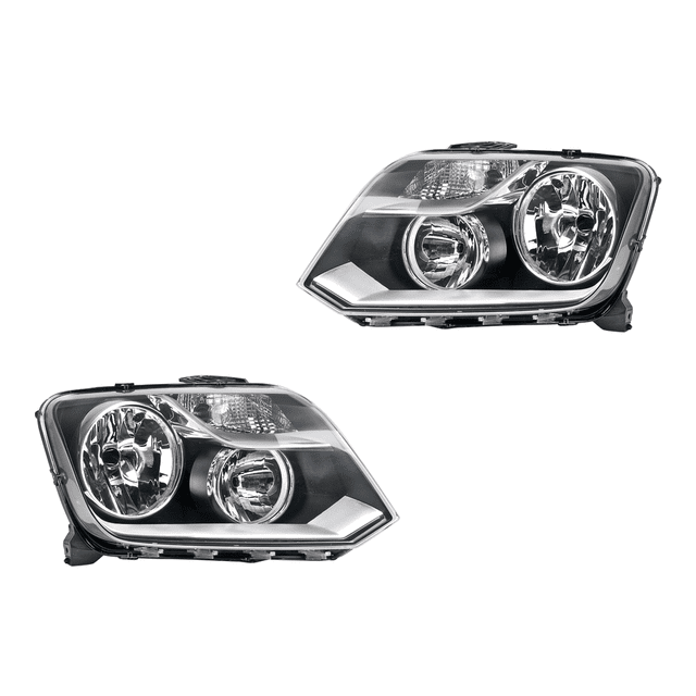 Par de FAROS AMAROK 2011 al 2019 DEPO Volkswagen Faro VW Amarok 11-19 Manual P/Foco H1 5 Pines
