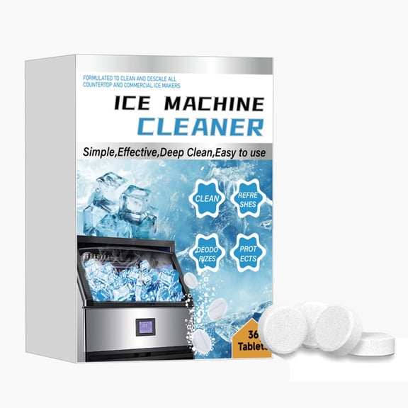 Ice Maker Cleaner Tablets 36 Pack, Descaler for Portable and Countertop Ice Machines, Removes Buildup and Odors, Fresh Tasting Ice