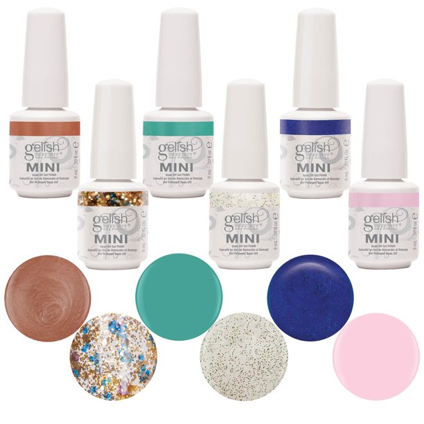 Gelish Gel Nail Polish 9 ml Mini Bottles Sweet and Chic Sailor Kit (6