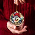 thumbnail image 3 of Alaskan Klee Kai Christmas Dog Ornament, Alaskan Klee Kai Dog Stained Glass, Alaskan Klee Kai Dog Suncatcher Gift Christmas Tree Decor, Xmas Gifts, 3 of 4