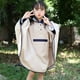 thumbnail image 2 of EeaseMX Poncho impermeable para niños, capa impermeable, capucha, impermeable de una pieza (beige) - Talla L, 2 of 7