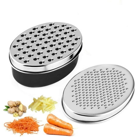 

NOGIS Cheese Grater with Food Storage Container Graters for Cheese Nutmeg Citrus Butter Fruit Chocolate Vegetables Ginger and Garlic Box Grater for Kitchen