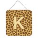 thumbnail image 1 of "Treasures Letter K Initial with Monogram-Jiraffe Aluminio Metal Wall o Door Hanging Prints, 6 x 6", Multicolor Caroline's Treasures CJ1025-KDS66, 1 of 1