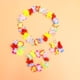 thumbnail image 2 of WORGEOUS Conjunto de falda de estilo hawaiano, pulseras de tocado de flores de simulación, guirnalda colgante, accesorios para disfraces de fiesta (rojo), 2 of 7