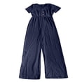 thumbnail image 4 of YDLCAFD Combinaison Courte Décontractée à Manches Courtes et Jambes Larges pour Femmes, 4 of 4