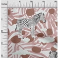 thumbnail image 2 of oneOone Cotton Flex Dark Rose Brown Fabric Tropical Animal With Plam Leaf Sewing Craft Projects Fabric Prints By Yard 40 Inch Wide, 2 of 4