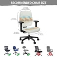 thumbnail image 5 of ZUXONGSY Beach Starfish Office Chair Cover 2 Packs Computer Office Chair Cover with Elastic Edge Polyester Chair Protector Cover Easy to Install Suitable for Home Desk Chair Decor, 5 of 7