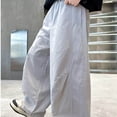 thumbnail image 4 of Vornjynx Boys Cotton Pants Elastic Waist with Pocket Baggy Fit Kids Summer Casual Trendy Pants Gray Size 6, 4 of 10