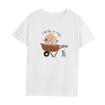 thumbnail image 3 of Camiseta de mujer con cuello redondo, ropa deportiva suave y elegante, camiseta básica para oficina XL, 3 of 7
