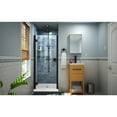 thumbnail image 2 of DreamLine Lumen 36 in. D x 42 in. W by 74 3/4 in. H Hinged Shower Door in Satin Black with White Acrylic Base Kit, 2 of 9