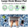 thumbnail image 5 of Large Desk Pads Blue and White Desktop Pad, Pc Mouse Pad Keyboard Mat, Desk Pad Gaming Waterproof Non-Slip Rubber Base, 35.4 X 15.7 inch for Work/Game/Office/Home Japanese Abstract Waves, 5 of 6