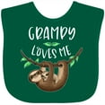 thumbnail image 3 of Inktastic Grampy Loves Me Cute Sloth and Baby Boys or Girls Baby Bib, 3 of 4