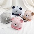 thumbnail image 5 of Bonita gorra de oso para bebé, gorro de algodón para primavera y verano, para niño y niña, GRIS, 40-, 5 of 5