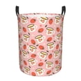 thumbnail image 6 of Lsque Floral Mugs And Strawberries pattern Laundry Hamper Basket, Tall Woven Rope Hamper Basket for Clothes, Lightweight Storage Basket, Collapsible Waterproof-Medium, 6 of 8